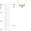 Thumbnail Image 4 of 1/15 CT. T.W. Diamond Bumblebee Necklace in Sterling Silver with 14K Gold Plate