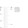 Thumbnail Image 3 of 1/2 CT. T.W. Multi-Diamond Stud Earrings in 10K White Gold