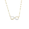 Thumbnail Image 1 of 1/6 CT. T.W. Diamond Infinity Loop Necklace in 10K Gold