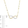 Thumbnail Image 3 of 1/6 CT. T.W. Diamond Infinity Loop Necklace in 10K Gold