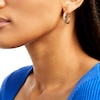 Thumbnail Image 2 of 1/4 CT. T.W. Diamond Bypass Hoop Earrings in 10K Gold
