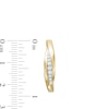 Thumbnail Image 3 of 1/4 CT. T.W. Diamond Bypass Hoop Earrings in 10K Gold
