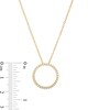 Thumbnail Image 3 of 1/6 CT. T.W. Diamond Circle Outline Pendant in 10K Gold