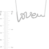 Thumbnail Image 4 of 1/20 CT. T.W. Diamond &quot;Love&quot; Cursive Curly Script Necklace in Sterling Silver