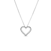 Thumbnail Image 1 of 1/2 CT. T.W. Black and White Diamond Heart Outline Pendant in 10K White Gold