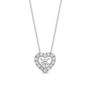 Thumbnail Image 1 of 3/8 CT. T.W. Diamond Interior Stone Heart Frame Pendant in 10K White Gold