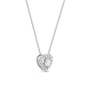 Thumbnail Image 2 of 3/8 CT. T.W. Diamond Interior Stone Heart Frame Pendant in 10K White Gold