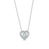 Thumbnail Image 3 of 3/8 CT. T.W. Diamond Interior Stone Heart Frame Pendant in 10K White Gold