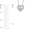 Thumbnail Image 4 of 3/8 CT. T.W. Diamond Interior Stone Heart Frame Pendant in 10K White Gold