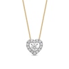 Thumbnail Image 1 of 3/8 CT. T.W. Diamond Interior Stone Heart Frame Necklace in 10K Gold