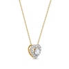 Thumbnail Image 2 of 3/8 CT. T.W. Diamond Interior Stone Heart Frame Necklace in 10K Gold