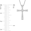 Thumbnail Image 3 of 1/3 CT. T.W. Diamond Graduated Cross Pendant in 10K White Gold