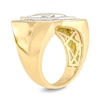 Thumbnail Image 2 of Men's 3/4 CT. T.W. Diamond Triple Frame Star Ring in 10K Gold