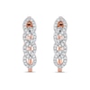 Thumbnail Image 2 of 1/4 CT. T.W. Diamond Multi-Link U-Hoop Earrings in 10K Rose Gold