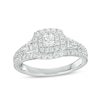 Thumbnail Image 1 of 7/8 CT. T.W. Princess-Cut Diamond Double Frame Engagement Ring in 14K White Gold