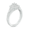 Thumbnail Image 3 of 7/8 CT. T.W. Princess-Cut Diamond Double Frame Engagement Ring in 14K White Gold