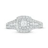 Thumbnail Image 4 of 7/8 CT. T.W. Princess-Cut Diamond Double Frame Engagement Ring in 14K White Gold