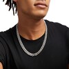 Thumbnail Image 2 of Men's 10 CT. T.W. Diamond Curb Chain Necklace in 10K White Gold – 22"