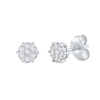 1/10 CT. T.W. Diamond Flower Stud Earrings in 10K White Gold