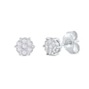 Thumbnail Image 1 of 1/10 CT. T.W. Diamond Honeycomb Stud Earrings in 10K White Gold