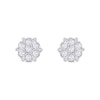 Thumbnail Image 2 of 1/10 CT. T.W. Diamond Honeycomb Stud Earrings in 10K White Gold