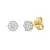 Thumbnail Image 1 of 1/10 CT. T.W. Diamond Flower Stud Earrings in 10K Gold