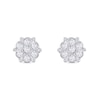 Thumbnail Image 2 of 1/10 CT. T.W. Diamond Flower Stud Earrings in 10K Gold