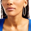 Thumbnail Image 2 of 1-1/2 CT. T.W. Diamond Milgrain Border Inside-Out Hoop Earrings in 10K Gold