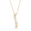 Thumbnail Image 1 of 1/2 CT. T.W. Diamond Graduated Layered Curve Pendant in 10K Gold