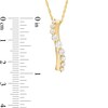 Thumbnail Image 3 of 1/2 CT. T.W. Diamond Graduated Layered Curve Pendant in 10K Gold