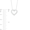 Thumbnail Image 2 of 1/2 CT. T.W. Certified Lab-Created Diamond Heart Outline Pendant in 14K White Gold (F/SI2)