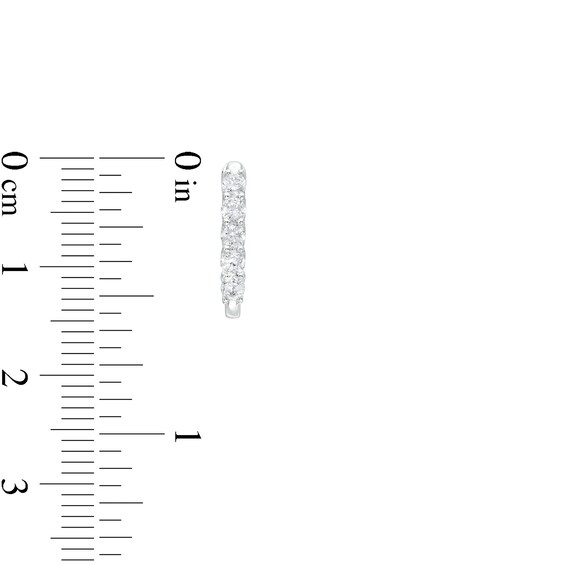 1/2 CT. T.w. Certified Lab-Grown Diamond Five Stone U-Hoop Earrings in 14K White Gold (F/Si2)