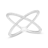 Thumbnail Image 1 of 1/8 CT. T.W. Diamond Orbit Ring in 10K White Gold - Size 7