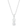 Thumbnail Image 1 of 1/2 CT. T.W. Diamond Two Stone Stacked Pendant in 10K White Gold