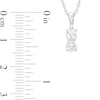 Thumbnail Image 3 of 1/2 CT. T.W. Diamond Two Stone Stacked Pendant in 10K White Gold