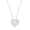 Thumbnail Image 1 of 1/2 CT. T.W. Diamond Double Frame Heart Pendant in 10K White Gold