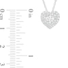 Thumbnail Image 2 of 1/2 CT. T.W. Diamond Double Frame Heart Pendant in 10K White Gold