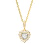 Thumbnail Image 1 of 1/6 CT. T.W. Diamond Frame Heart Pendant in 10K Two-Tone Gold