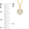 Thumbnail Image 3 of 1/6 CT. T.W. Diamond Frame Heart Pendant in 10K Two-Tone Gold