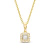 Thumbnail Image 1 of 1/8 CT. T.W. Diamond Cushion-Shaped Frame Pendant in 10K Two-Tone Gold