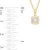 Thumbnail Image 3 of 1/8 CT. T.W. Diamond Cushion-Shaped Frame Pendant in 10K Two-Tone Gold