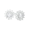 Thumbnail Image 1 of 1/4 CT. T.W. Diamond Frame Sunburst Stud Earrings in 10K White Gold
