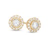 Thumbnail Image 1 of 1/4 CT. T.W. Diamond Frame Stud Earrings in 10K Two-Tone Gold