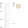 Thumbnail Image 3 of 1/4 CT. T.W. Diamond Frame Stud Earrings in 10K Two-Tone Gold