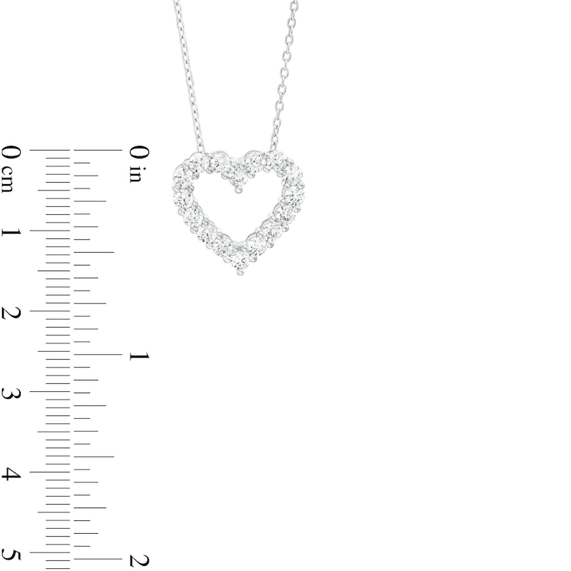 1 CT. T.W. Certified Lab-Created Diamond Heart Outline Pendant in 14K White Gold (F/SI2)