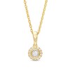 Thumbnail Image 1 of 1/8 CT. T.W. Diamond Frame Circle Pendant in 10K Two-Tone Gold