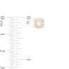 Thumbnail Image 3 of 1/4 CT. T.W. Diamond Cushion-Shaped Frame Stud Earrings in 10K Two-Tone Gold