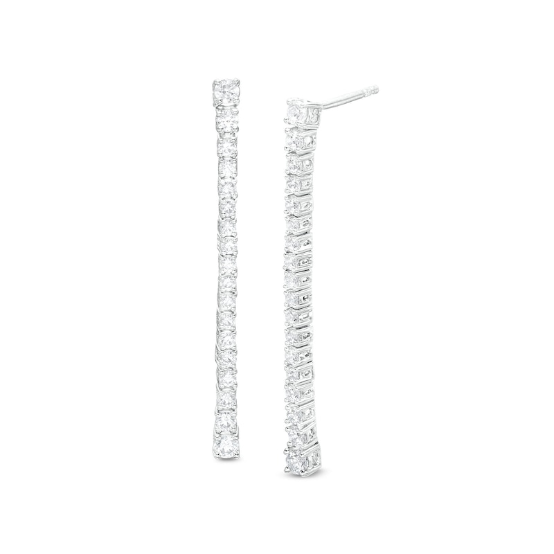 Main Image 1 of 1 CT. T.W. Diamond Graduated Drop Earrings in 10K White Gold