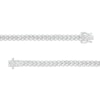 Thumbnail Image 2 of 3-1/2 CT. T.W. Princess-Cut and Round Diamond Chevron Link Line Bracelet in 10K White Gold