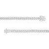 Thumbnail Image 2 of 3-1/2 CT. T.W. Princess-Cut and Round Diamond Chevron Link Line Bracelet in 10K White Gold